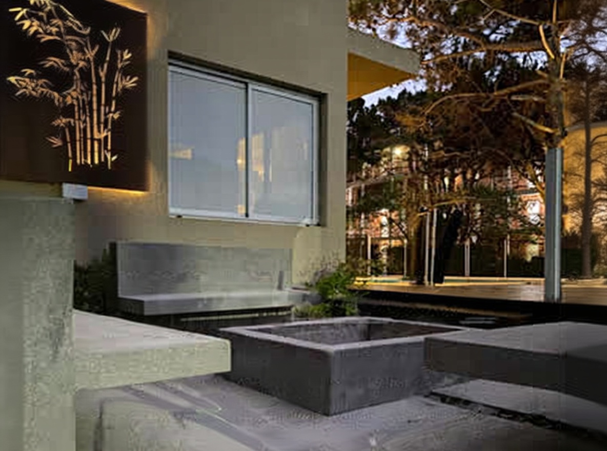 Cabaña con pileta y parrilla frente al mar en Costa del Este miniatura 8